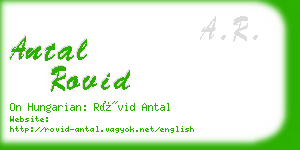 antal rovid business card